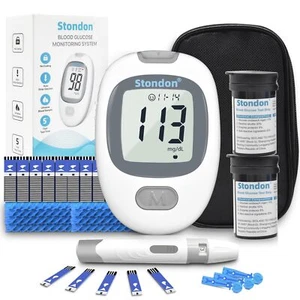 Blood Glucose Monitor Kit, Diabetes Testing Kit, Blood Glucose Meter, 100 Glu... - Picture 1 of 7