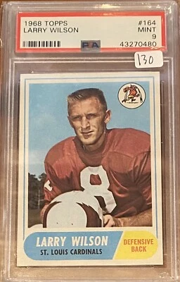 1968 Topps Football #164  Larry Wilson PSA 9 - Image 1 of 2