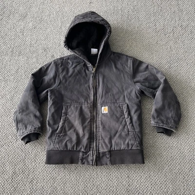 Chaqueta con capucha Carhartt para niños. Vintage. Lavado gris. Talla 10/12. Abrigo con capucha Y2K Foto 1 de 4
