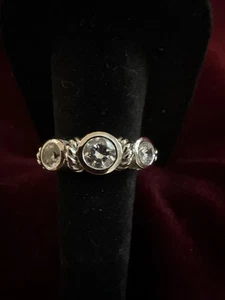 Judith Ripka Ring Diamonique CZ 925 Sterling Silber Gr. 6, 3 Steine Set Nachlass - Bild 1 von 13
