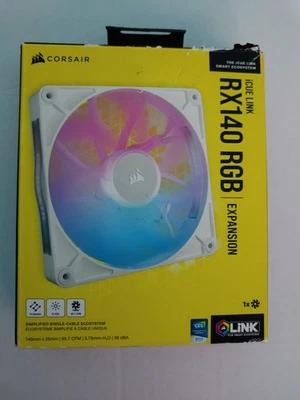 CORSAIR iCUE LINK RX140 RGB 140mm PWM Único Blanco, Caja Abierta (Solo Ventilador) Foto 1 de 4