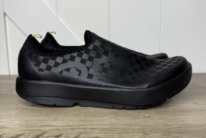 Oofos OOmg eeZee Low Checkered Black Slip On Recovery Comfort Shoes Mens Size 11 - Picture 1 of 10