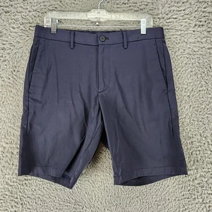 Pantalones cortos Theory para hombre 31 azul marino frente plano elástico tiro medio - Imagen 1 de 14
