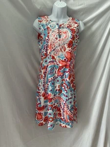 Barbara Gerwit Vintage ärmelloses Kleid mit Blumenmuster, besticktes Design - Bild 1 von 7