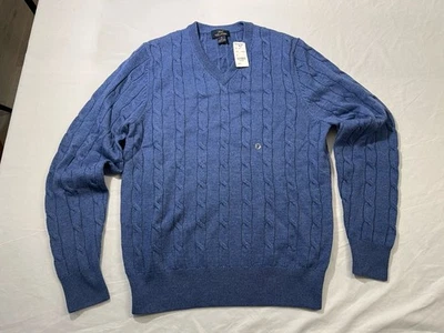 Suéter Brooks Brothers Nuevo con Etiquetas Azul Tejido con Cable Lana Merino Para Hombre Talla S Foto 1 de 4
