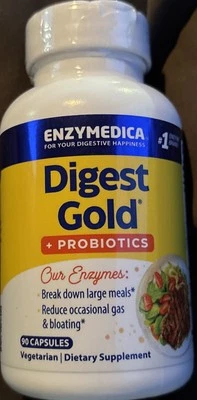 Enzymedica Digest Gold Probióticos 90 Cápsulas Sin Caseína, Sin Lácteos, Foto 1 de 4