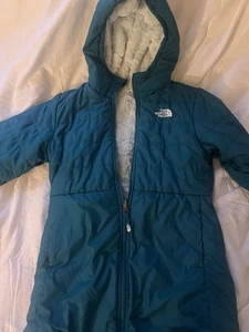 The North Face Girls Reversible Coat Teal Size L (14/16) - Picture 1 of 10