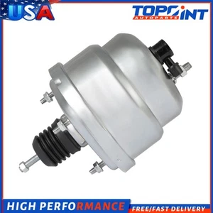 Chrome 7" Dual Diaphragm For Street Rod Chevy GM Power Brake Booster Universal - Picture 1 of 4