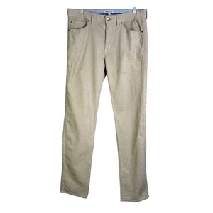 PETER MILLAR Corduroy Pants Mens 33 Tan Jean Cut Straight Leg Classic Mid-Rise - Picture 1 of 7
