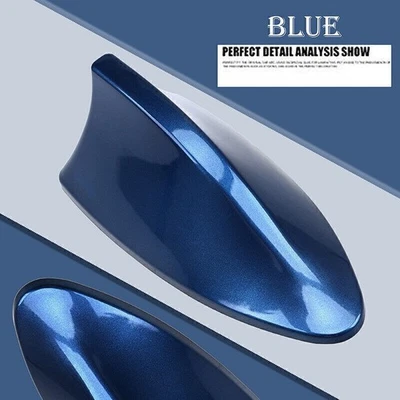 Auto Blau Haifischflosse Antenne Abdeckung AM FM Radio Signal Antenne Klebeband - Bild 1 von 4