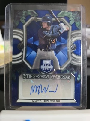2023 Elite Extra Edition Hidden Gems Matthew Wood Blue Auto  - Image 1 of 3