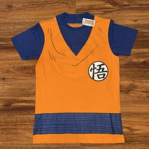 Dragon Ball Z Men’s M Orange T-Shirt Kame Symbol Double Sided Anime Goku Cosplay - Picture 1 of 4