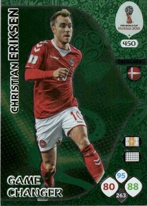 2018 Panini Adrenelyn XL FIFA World Cup Game Changer Christian Eriksen Denmark - Foto 1 di 2