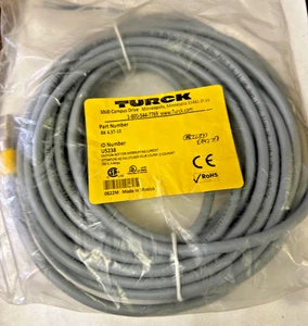 TURCK RK 4,5T-10 GERADE BUCHSE 5 DRAHT, 5x22AWG 5-POLIGER STECKER Flexlife 10m LÄNGE - Bild 1 von 5