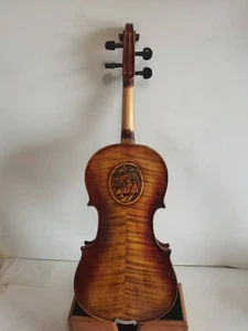 Master 4/4 violin Stradi model Flamed maple back spruce top hand carved 3672 - Picture 1 of 7