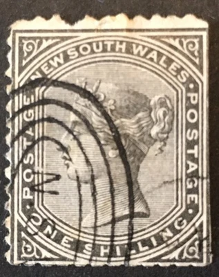 Australia New South Wales 1882 VFU 1s Stamp Light Hinged - Image 1 of 2