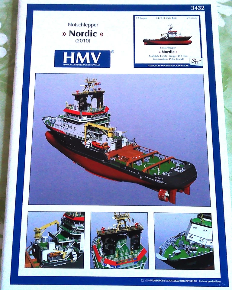 Modellbaubogen Notschlepper Nordic - Bild 1 von 1