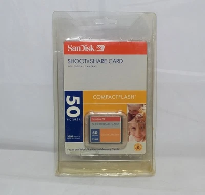 Sandisk 32MB CompactFlash Card - 50 Pictures (SDCFS-32-768) - Image 1 of 2