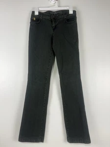Pantalones de mezclilla Second Yoga lavado verde tiro bajo corte bootcut para mujer talla 28 - Imagen 1 de 9