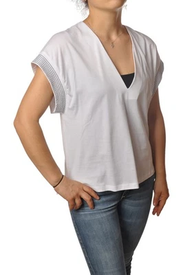 Camiseta Manga Corta para Mujer Dondup Cut it M-L Color Blanco Foto 1 de 4