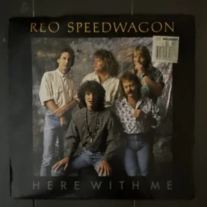 REO SPEEDWAGON HERE WITH ME & WHEREVER YOURE GOIN 45 RPM 1985 Epic - Picture 1 of 4