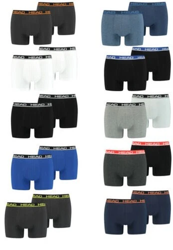 Head Hombre Básico Boxer Pant Shorts Calzoncillo Ropa Interior 2 en Paquete - Imagen 1 de 1