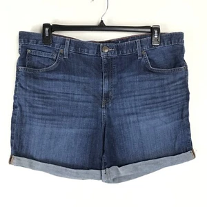 Pantalón Corto Eddie Bauer Puños Calce Novio Para Mujer Talla Grande 16 Elástico Denim Verano - Imagen 1 de 11