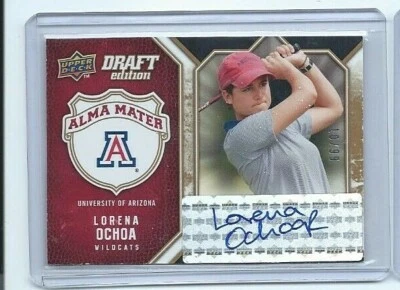 2009-10 LORENA OCHOA UPPER DECK ALMA MATER #10/99 AUTO LPGA ARIZONA WILDCATS - Image 1 of 2