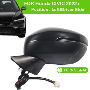 Espejo retrovisor izquierdo del lado del conductor POWER+SEÑAL+CALOR+BSM para Honda Civic 2022-2025 - Imagen 1 de 6