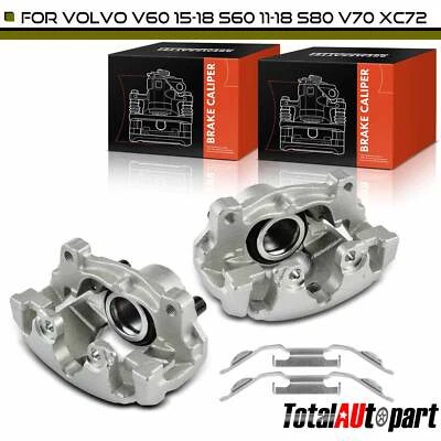 2 peças pinça de freio para Volvo S60 2011-2018 XC70 2008-2016 S80 V60 V70 frontal - Imagem 1 de 4
