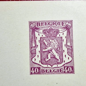 Bélgica 1930 - MNH - Banderas / Emblemas - Postal 40 Céntimos Sello - Imagen 1 de 3