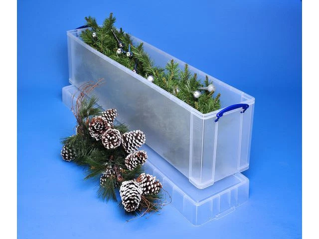 1 Really Useful Plastic Christmas Tree Storage Box / Plastic 77 Litre +24h Del - Image 1 of 1