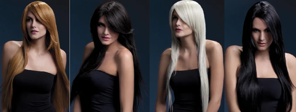 Peluca resistente al calor lavable elegante peluca para damas vestido elegante peluca ámbar 71 cm Foto 1 de 1