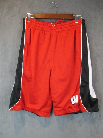Wisconsin Badgers Shorts Medium Red Basketball NCAA Athletic Cover
