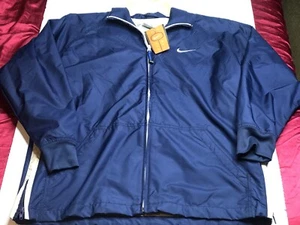 Vintage 2000s Y2K Nike Navy Blue Windbreaker Jacket Boys Kids Large - Picture 1 of 8