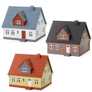 1/3Pcs Échelle N 1:160 Modèle Maison de Village Pré-Construit Bâtiment Diorama - Picture 1 of 13