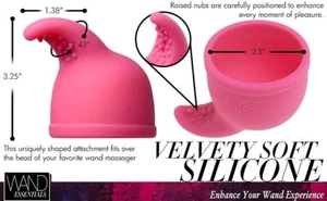 Nuzzle Tip Silicone Massage Wand Attachment Pink Full Body Massager Free USA S&H - Picture 1 of 17