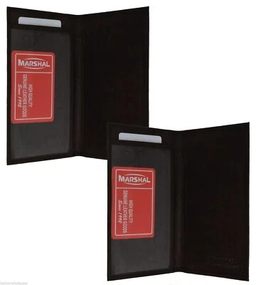 CHECKBOOK COVER PLAIN SET OF 2 BROWN GENUINE LEATHER NEW GREAT GIFT IDEA 1 Foto 1 de 3