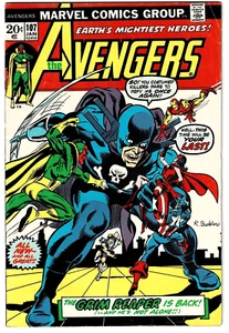 The Avengers #107 FN+ Starlin Grim Reaper 1973 Bronze Age Marvel HD Scan U-7 - Picture 1 of 2