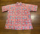 Reyn Spooner Hawaiian Traditionals Shirt,Buttons Up, Cotton,XXL, Fish,Vintage