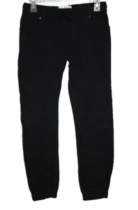 Levi's Joggers Pants Boys Size Medium 10-12 Elastic Cuff Cotton Drawstring Black - Picture 1 of 2