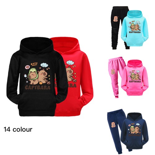 SACAI Copybara Kapibala borsa felpa con cappuccio bambini felpa casual tuta cartone animato comoda nuova