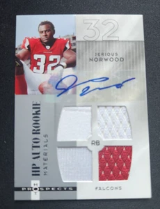 Fleer Jerious Norwood 2006 Hot Prospects parche de novato automático/999 Atlanta Falcons - Imagen 1 de 5