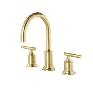 Water Creation Widespread Bathroom Faucet w/ Pop-Up Drain 2-Handle in Satin Gold - Picture 1 of 12