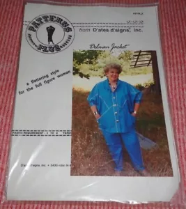 D'ATES D'SIGNS PATTERN 3759 ~ MISSES DOLMAN JACKET ~ SIZES 1X - 2X - 3X *UNCUT - Picture 1 of 2