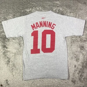 Eli Manning NY Giants Shirt Mens Small Gray New York Football Jersey Style Tee - Picture 1 of 16
