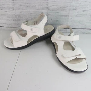 Propet Womens Size 6.5 X (2E) Tahoe Walker White Leather Comfort Sandals  - Picture 1 of 11