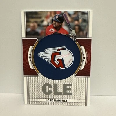 2023 Topps Commemorative Team Logo Patch Relic #TLP-JRA José Ramírez Cleveland - Image 1 of 2