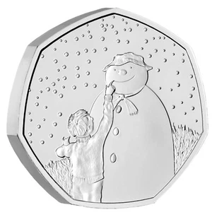2021 The Snowman 50p Münze seltene 50 Pence Münze - Bild 1 von 2