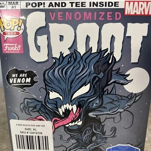 Figura de vinilo Groot venomizada exclusiva Funko Pop con camiseta X-GRANDE camisetas pop - Imagen 1 de 7